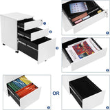 Rollcontainer Büroschrank mit Schubladen Weiss