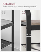 Garderobenständer mit Schuhbank Industrie-Design Greige