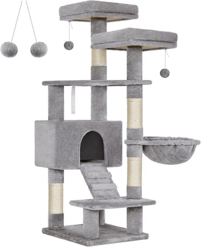 Kratzbaum Katzenbaum 142 cm Hellgrau