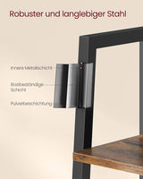 Bücherregal Leiterregal Industrie-Design Vintagebraun