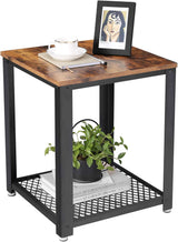 Beistelltisch Industrie-Design mit Gitterablage Vintage