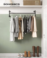 Kleiderständer Wandmontage Industrie-Design Set Schwarz