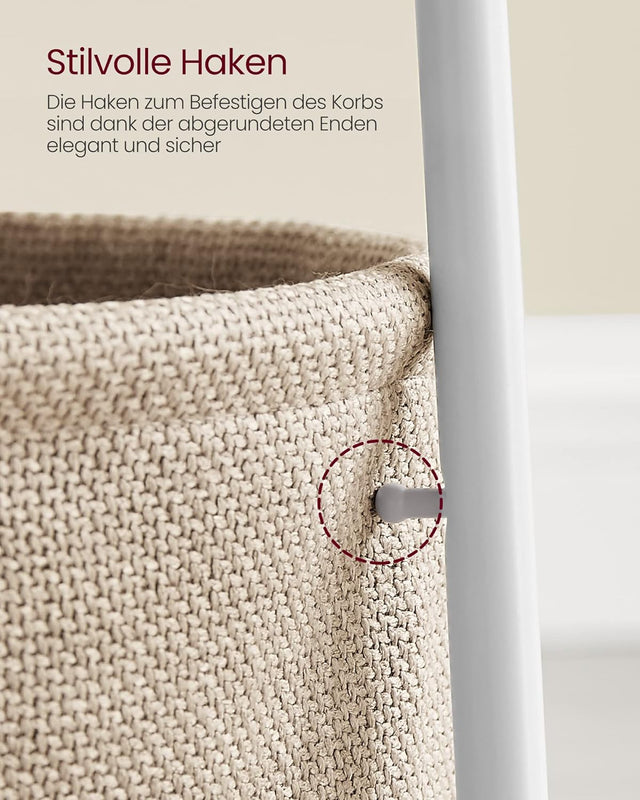 Beistelltisch mit Stauraum, modern, Mattweiss-Kamelbraun