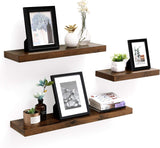 Wandregal rustikal Braun 20x80 cm von Songmics