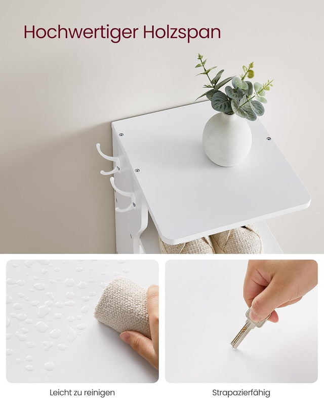 Schuhregal schmal mit 7 Ebenen weiss von Songmics