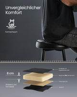 Barhocker 2er Set Kunstleder tintenschwarz Small