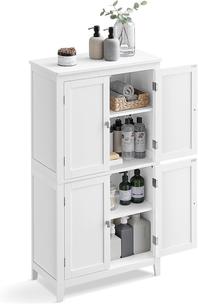 Badezimmerschrank mit verstellbaren Ablagen klassikweiss