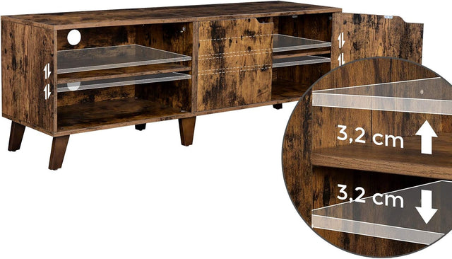 TV-Schrank mit Türen, vintagebraun von Songmics