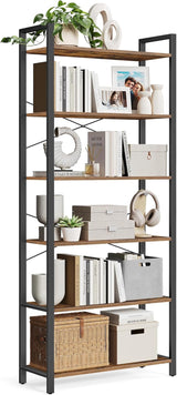 Bücherregal Industrie-Design freistehend vintagebraun-schwarz