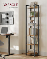 Regal Standregal mit 6 Ebenen Vintagebraun