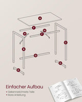 Computertisch Bürotisch 100x50x76cm Kamelbraun Tintenschwarz von Songmics