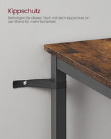 Bartisch quadratisch Industriestil rustikales Braun