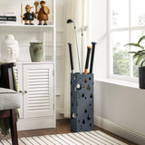 Regenschirmständer Metall quadratisch mit Haken Muster Regenschirme Anthrazit von Songmics