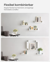 Wandregal Set Schweberegal Hochglanz Weiss von Songmics