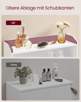 Badezimmerschrank mit Türen und Einlegeböden wolkenweiss