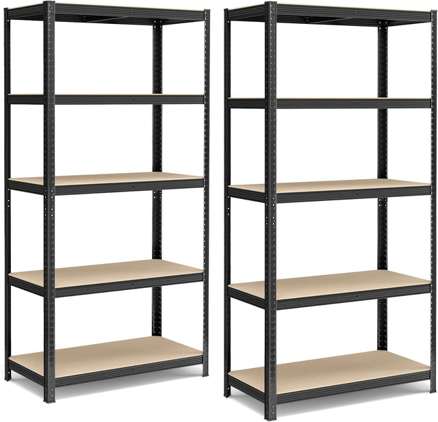 Schwerlastregale Stahlgestell Verstellbare Ablagen,  50 x 100 x 200 cm, Schwarz