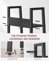 Bücherregal Leiterregal 5 Ebenen Schwarz