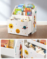 Spielzeugregal Kinderzimmer mit Spielzeugkiste Weiss von Songmics