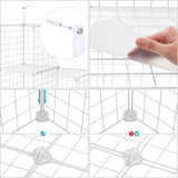 Steckregal Modulares Gitterregal Drahtrahmen Weiss von Songmics