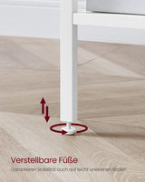 Nachttisch Hoch Modern mit Schublade Weiss