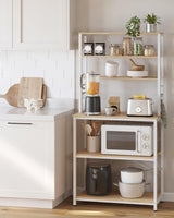 Küchenregal mit 6 Ablagen Goldeichenfarben