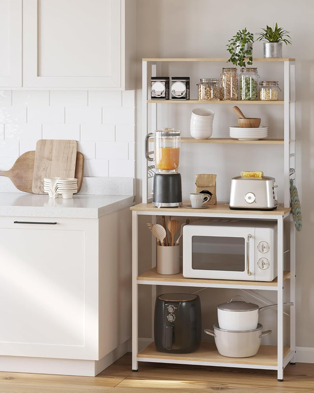 Küchenregal mit 6 Ablagen Goldeichenfarben