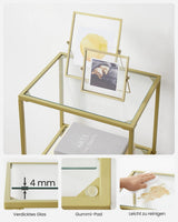 Regal mit 6 Ablagen Goldfarben