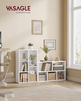 Bücherregal mit 5 Fächern Weiss