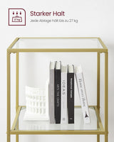 Regal mit 6 Ablagen Goldfarben