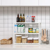 Badregal Bambus 3 Ablagen Wandmontage Weiss von Songmics