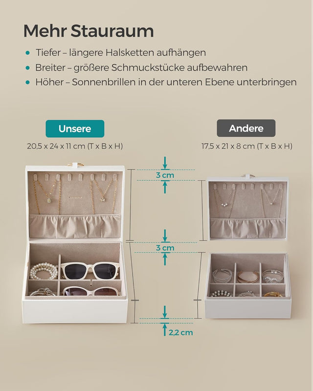 Schmuckkästchen mit Griff Weiss