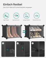 Schuhregal mit 6 Fächern tintenschwarz von Songmics