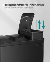 Mülleimer Küche 45L Treteimer Tintenschwarz