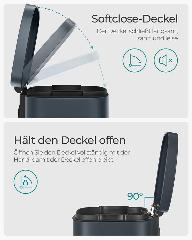 Mülleimer Küche 30L Softclose grüngrau