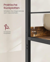 Regal mit 4 Ebenen vintagebraun