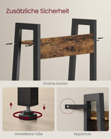 Bücherregal mit 4 Ebenen Industriestil Braun