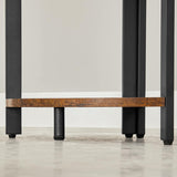 Eckregal mit 5 Ablagen Vintagbraun