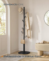 Garderobenständer Baumform mit 8 Haken Schwarz