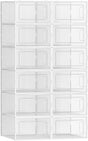 Schuhboxen Set stapelbar Kunststoff transparent-weiss von Songmics