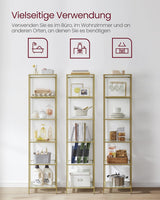 Regal mit 6 Ablagen Goldfarben