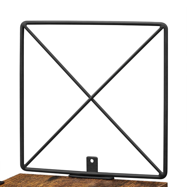 Eckregal Zickzack-Design 5 Ebenen Vintagebraun-Schwarz