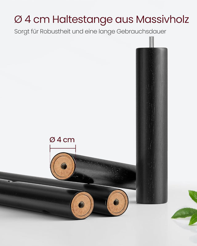 Garderobenständer Massivholz Baumform Tintenschwarz