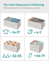 Kommode Stoffschubladen Metallgestell Industriedesign Wolkenweiss von Songmics