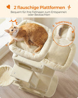 Kratzbaum XXL 206cm 13 Säulen Beige von Songmics