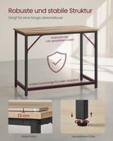 Computertisch Bürotisch 100x50x76cm Kamelbraun Tintenschwarz von Songmics