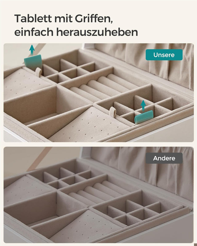 Schmuckkästchen mit Griff Weiss