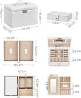Schmuckkästchen mit Schubladen und Mini-Box Weiss