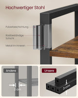 Bücherregal Industrie-Design 6 Ebenen Vintagebraun