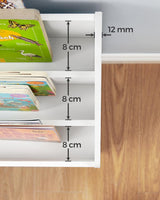 Spielzeugregal Kinderzimmer mit Spielzeugkiste Weiss von Songmics