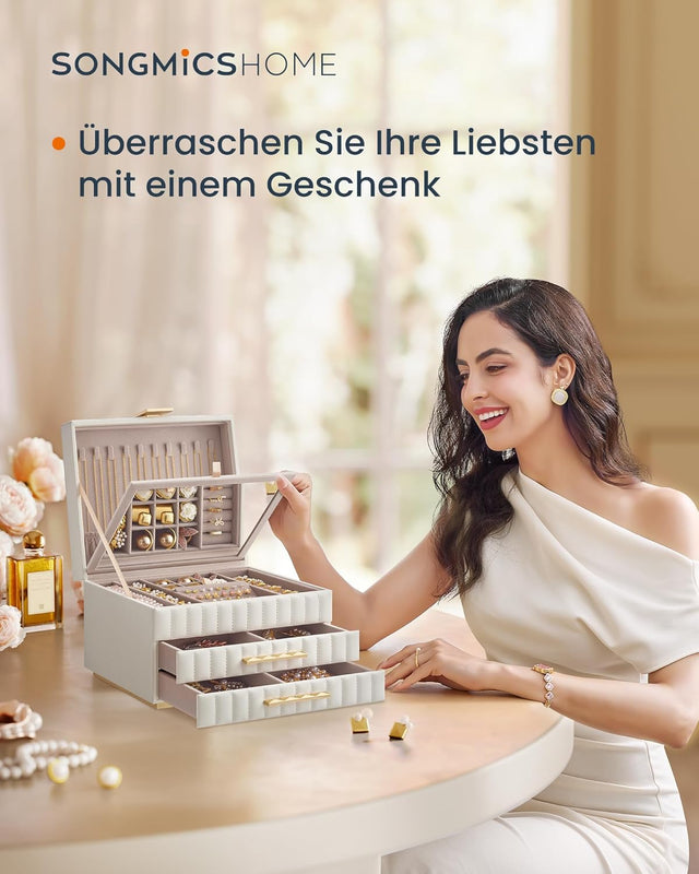 Schmuckkästchen mit Spiegel wolkenweiss